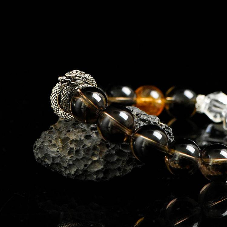 Smoky Quartz Clear Quartz Citrine Energy Bracelet