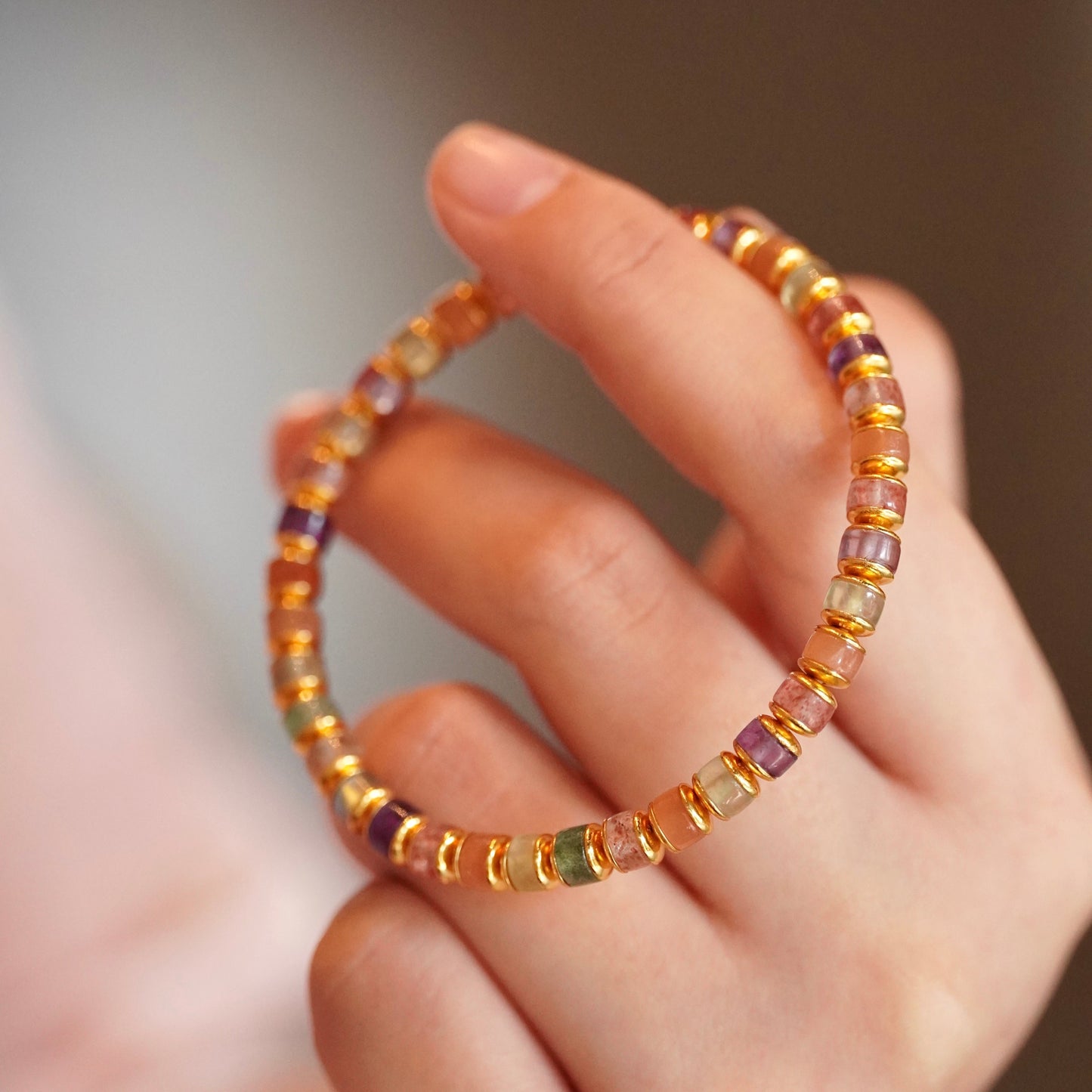 Rainbow Precision-Cut Crystal Bracelet
