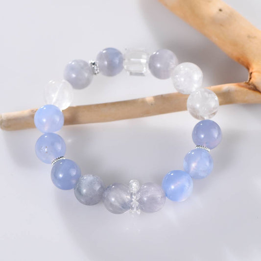 Clear Quartz & Blue Lace Agate Energy Bracelet