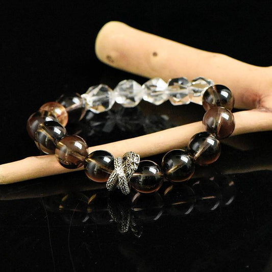 Smoky Quartz Clear Quartz Citrine Energy Bracelet