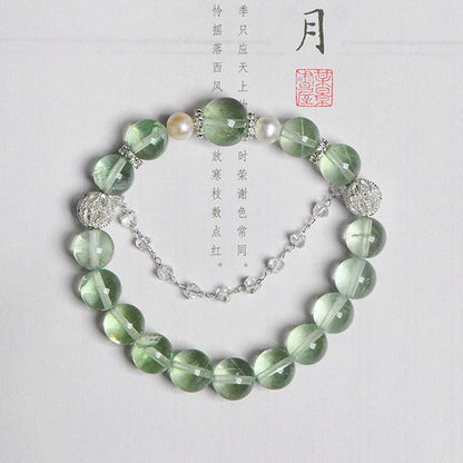 Fluorite & Pearl Clarity Bracelet