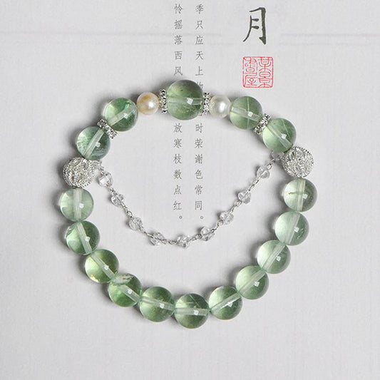 Fluorite & Pearl Clarity Bracelet