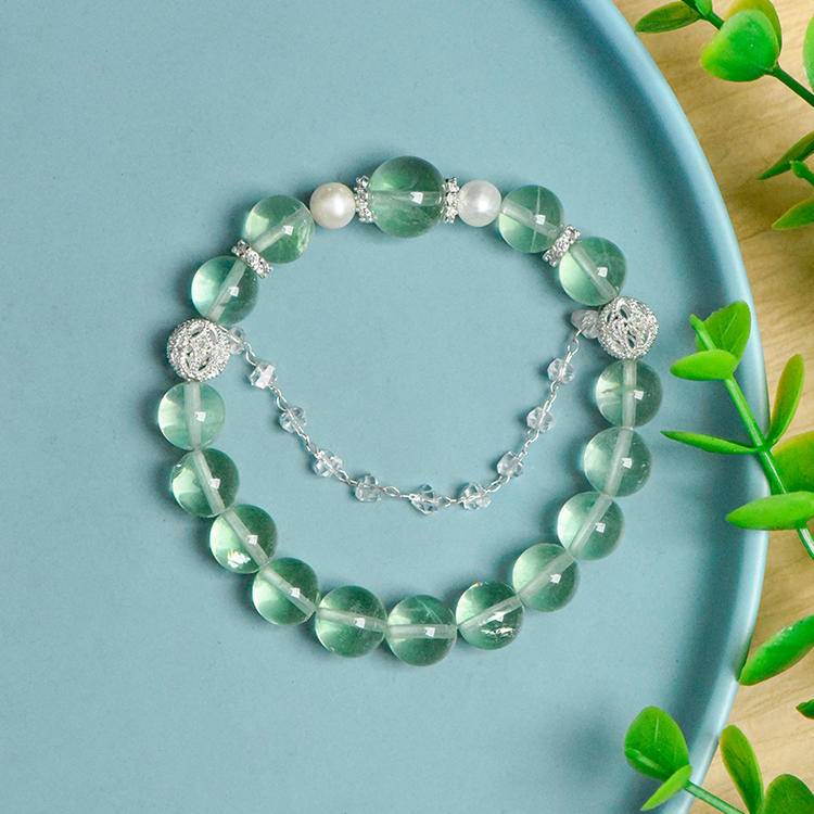 Fluorite & Pearl Clarity Bracelet