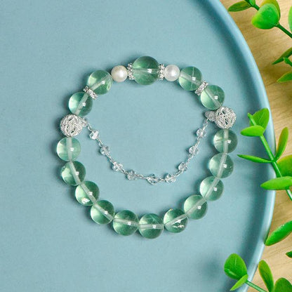 Fluorite & Pearl Clarity Bracelet