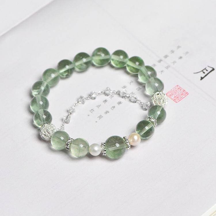 Fluorite & Pearl Clarity Bracelet