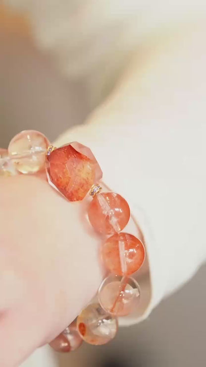Red Phantom Quartz Vitality Bracelet