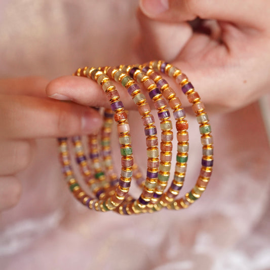Rainbow Precision-Cut Crystal Bracelet