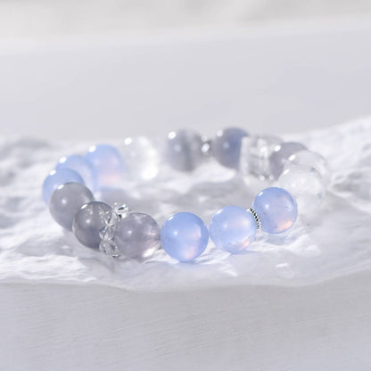 Clear Quartz & Blue Lace Agate Energy Bracelet