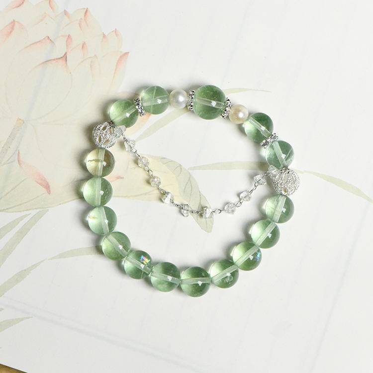 Fluorite & Pearl Clarity Bracelet