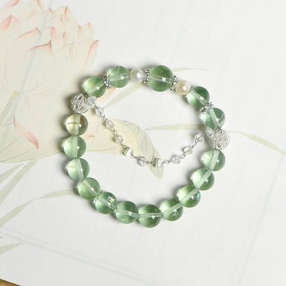 Fluorite & Pearl Clarity Bracelet